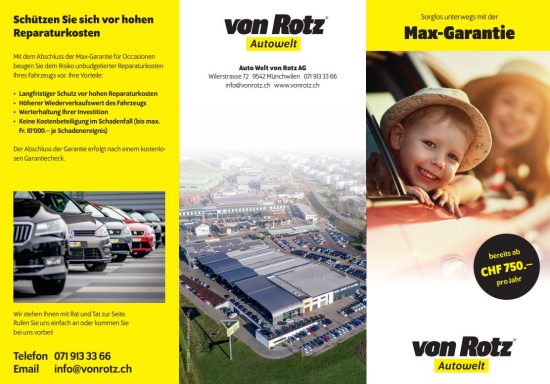 Garantieverlängerung Max - Auto Welt von Rotz AG