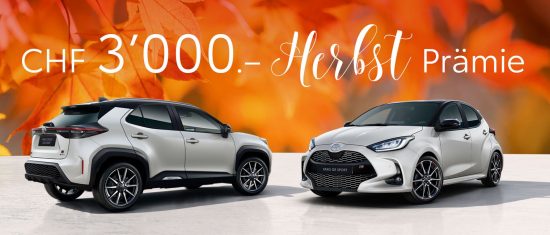 Toyota Herbst Aktion - Jetzt Prämie sichern! - Auto Welt von Rotz AG